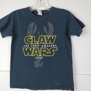 Star Wars Kids Claw Wars T-Shirt‎ XS The Fork Awakens Maine Lobster Black